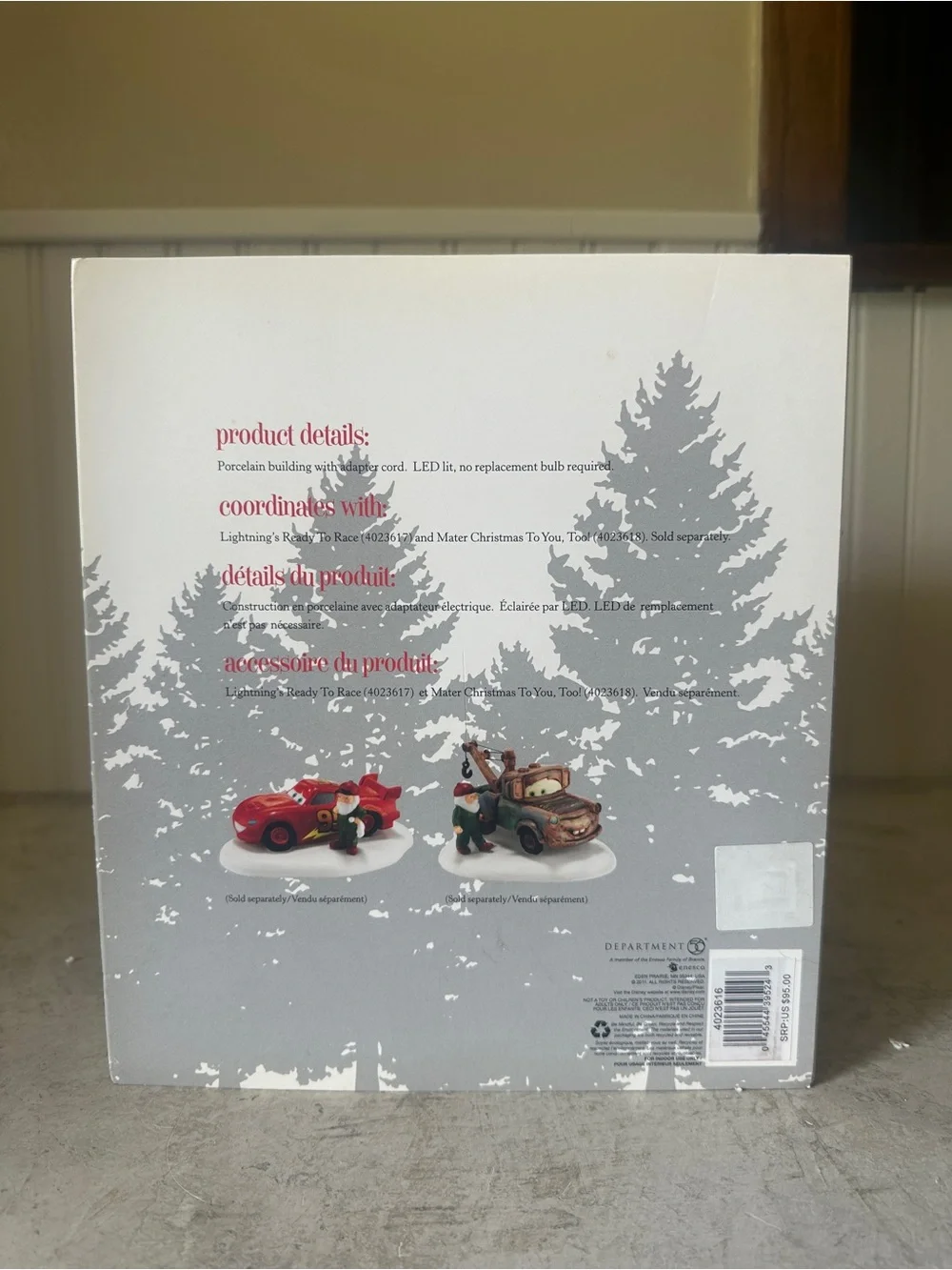 Department 56 Disney Cars North Pole Rally Center North Pole Series Lighted 2011